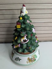 SPODE Annual Musical Christmas Tree Spinning Centerpiece 