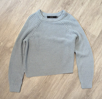 VERO MODA Damen Pullover Gr. S Grau Feinstrick Rundhals Langarm Acryl