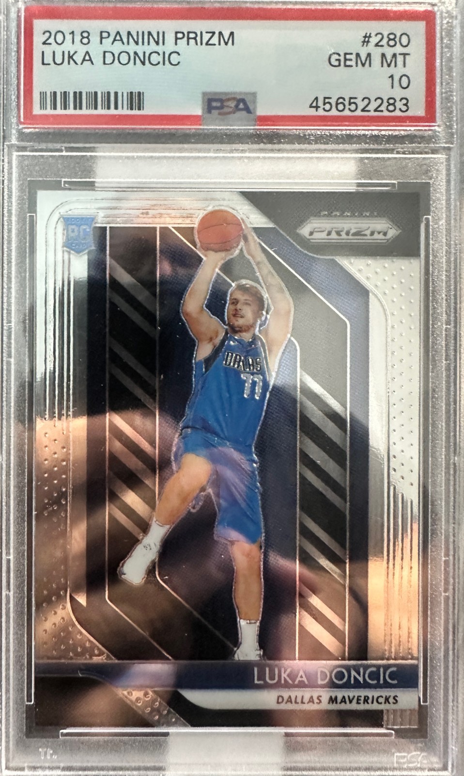 2018-19 Panini Prizm Luka Dončić #280 (RC) PSA 10