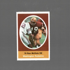 1972 Sunoco NFL Stamps Ron McDole Washington Redskins #NNO Near Mint or Better
