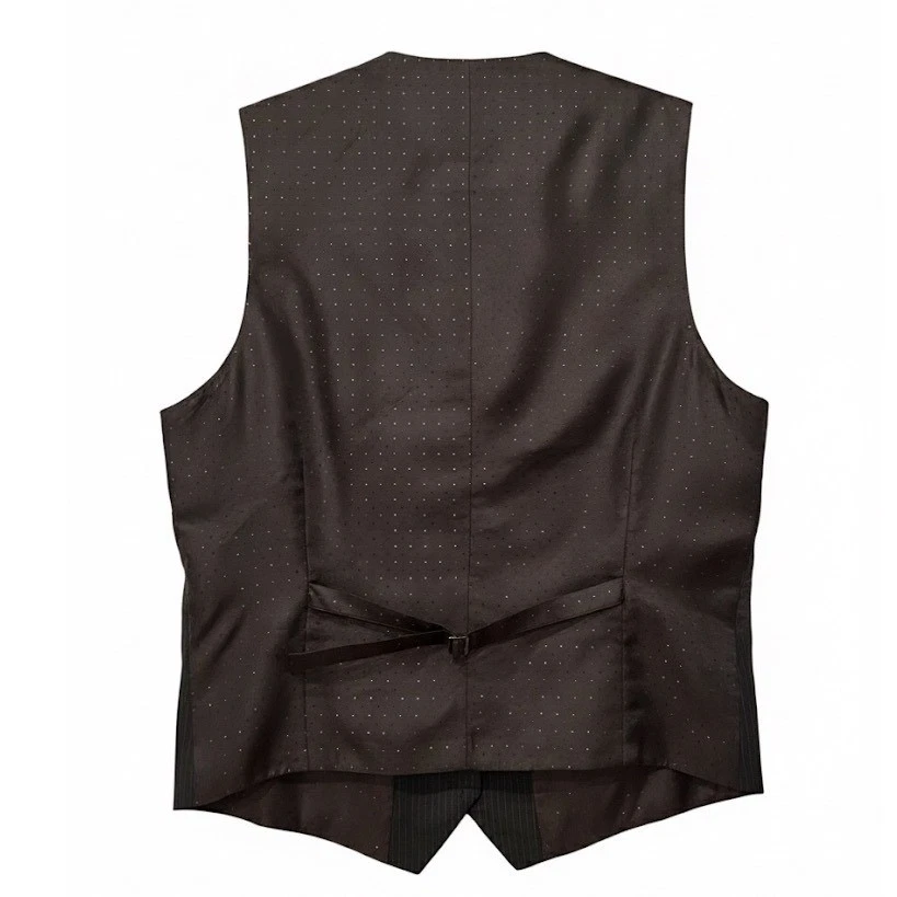 Jean Pierre Mens Vest St Marcus Medium Grey Pinstripe Formal Suit Vest 44R 38W - Image 2 of 4