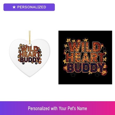 Custom Bengal Cat Pet Lover Set of 2 Ornament Personalized Name Easter Gift