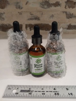 Gluco Force Liquid Drops Extra Strength Formula Supplement Lot Of 3 Livorka 
