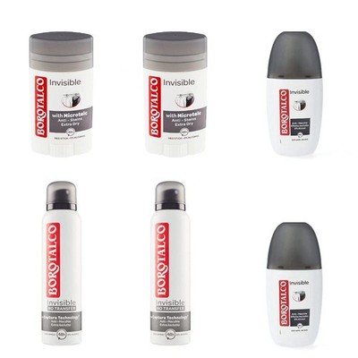 Borotalco Invisible Deodorant Testpaket Deo Stick Vapo Spray Original Fresh