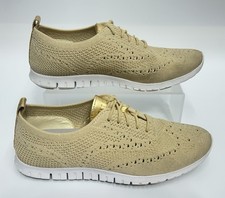 Cole Haan oxford shoes 2.Zerogrand Stitchlite Womens Size 9B Beige Wingtip