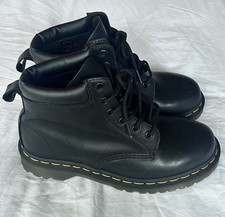 Dr Doc Martens 939 Ben Boots Black Greasy Leather Women's 8 Men  s 6 Eyelet