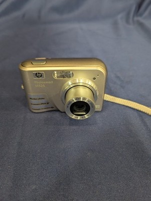HP Photosmart M525 Digital Camera 6.0MP Silver 3X Optical Zoom Compact Tested