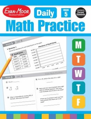 Daily Math Practice, Grade 5 Paperback Evan-Moor Educational Publ