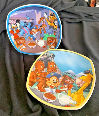 Kellogg's Coco the Monkey Ceramic Plates Set 2 BPS Belgium '09 Euro Cereal Promo