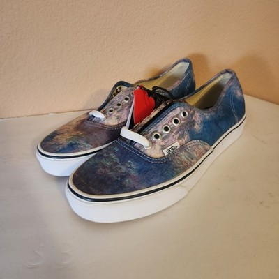 BRAND NEW VANS AUTHENTIC MOMA CLAUDE MONET SZ 7.5 VN0A2Z5I18H BLUE SNEAKERS S4