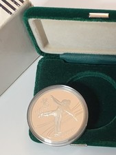 1987 Canadian 1988 Calgary Olympics Ice Skating Proof Silver $ 20 Coin in box