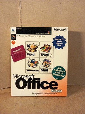 Microsoft Office 4.2.1 Standard MAC XZCUPG CD PKG für Macintosh ( 4.2.1a )