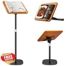 2-in-1 Music Desktop Book Stand Adjustable Wood 16.5"-51"