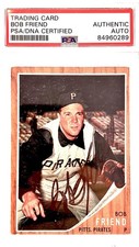 1962 Topps - Bob Friend #520  🔥HARD SIGNED AUTO🔥