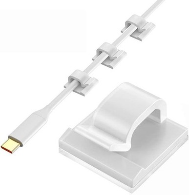 110 Stck. Weiße Selbstklebende Kabelclips - Schreibtisch Draht Organizer, Kabelmanagement