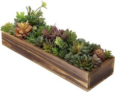 Artificial Succulent Centerpiece, 15.75 Inch Faux Succulents Arrangement Plants