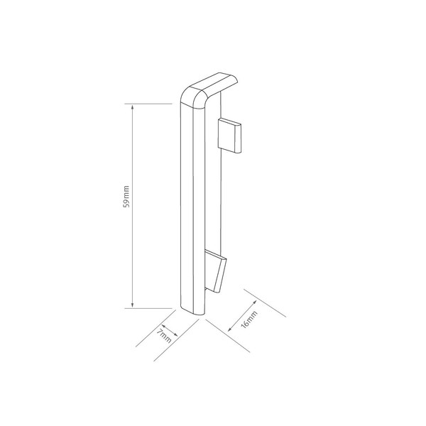 EndstüCk 6Cm Eiche Sand Egger Kubisches Profil Holzleisten 2 StüCk-image