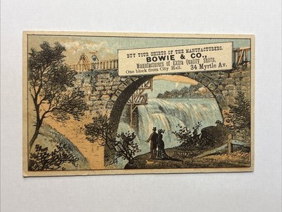 Antique BOWIE & CO Brooklyn NY SIX WAMSUTTA SHIRTS $7.50 Advertising Trade Card