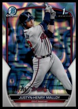 2023 Bowman JUSTYN-HENRY MALLOY LAVA CHROME REFRACTOR 118/399 BRAVES BCP-51