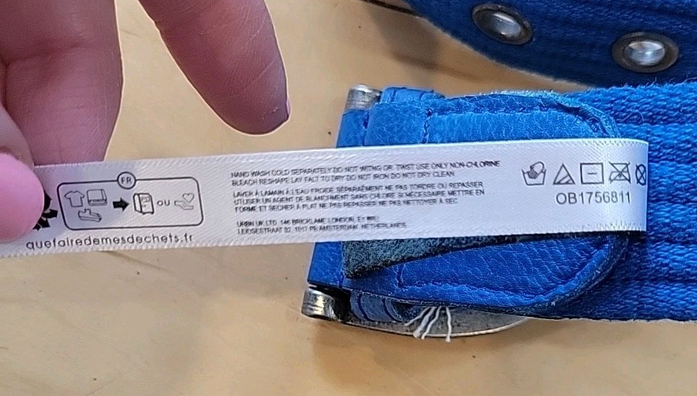 Free People Retro 90s Y2K Grunge Avril Grommet Belt in Cobalt Blue NWT NWT Free People Avril Grommet Leather Woven Extra-Long Belt  main image 3