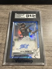2021 Bowman Chrome Prospect Autographs Bryan Ramos SP Blue Refractor /150 10/9.5