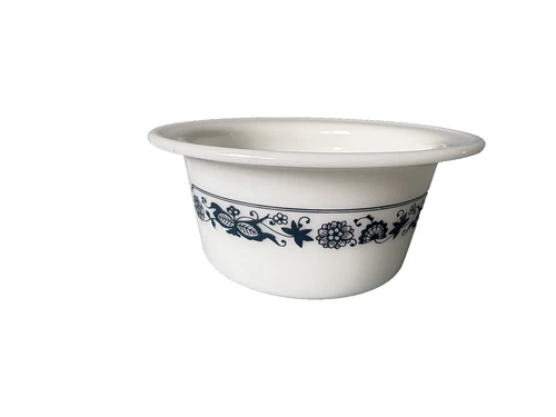 PYREX  Old Town Blue Onion 75 Butter Dish Bowl Corning Milk Glass  No Lid Vtg EC