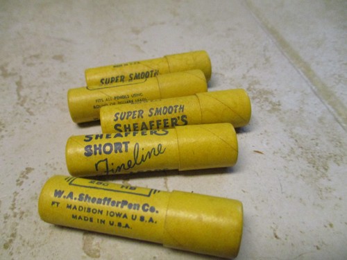 VTG Lot Sheaffers Super Smooth FIne line Leads 25c HB Lof of 5 Mechanical L13 - Picture 2 of 3