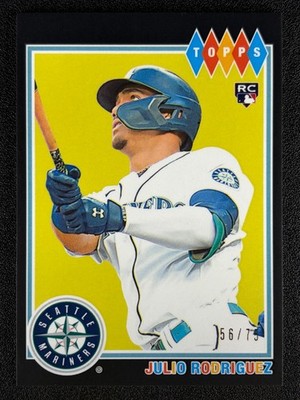 Julio Rodriguez 2022 Topps Brooklyn Collection Black /75 RC ROOKIE MARINERS #29