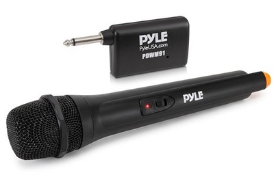Pyle Portable VHF Wireless Microphone System - Professional Battery Operated Han