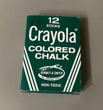 Crayola Colored Chalk No 816 Binney & Smith 12 Sticks NOS Original Box vintage