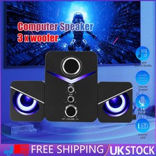 Surround Sound System LED Speakers Gaming Bass USB Wired for PC Desktop Computer