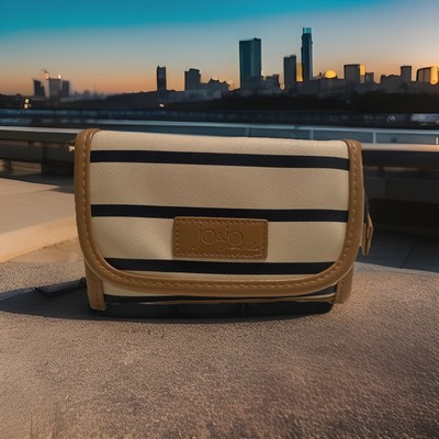 Nautical JO&JO Australia Cream Navy Striped Cosmetic Bag Accessory Pouch Makeup