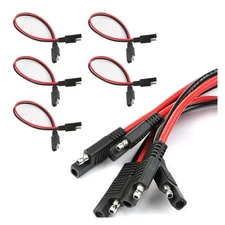 5PCS 10 Gauge 2 Pin Quick Disconnect Polarized Wire Harness 12 Inch SAE Conn