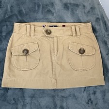 Y2K American Eagle Khaki Mini Skirt Size 8 2000s Preppy Cargo