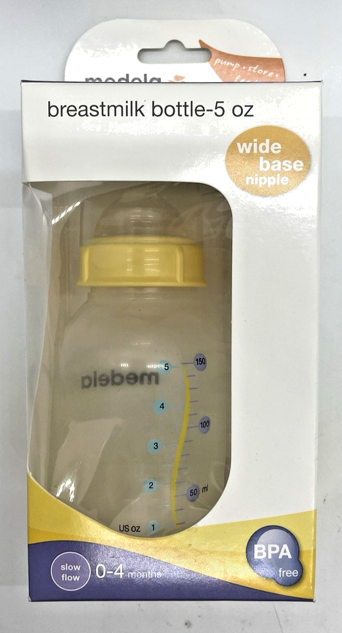 Medela Breastmilk bottle 5 oz. Clear Yellow 0-4 mos. Leak-Pr