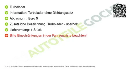 Turbolader 130677