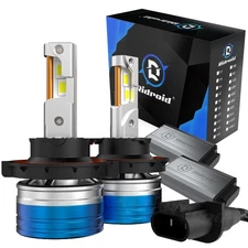 RIDROID H13 9008 LED Headlight Bulbs Kit High Low Beam Super Bright Canbus 6500K