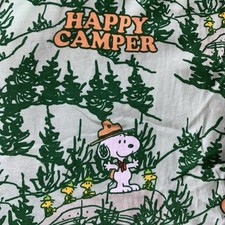 Peanuts Snoopy Pajama PJ Pants Lounge Sleepwear All-Over Print Happy Camper Sz S