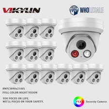 VIKYLIN 4K 8MP Dual Light Turret IP Camera Full Color IR Built-in MIC Wholesale