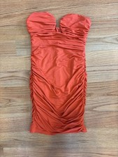 Selfie Leslie Orange Bodycon Dress Size Small