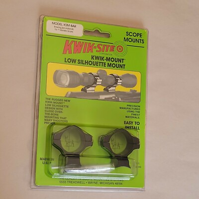Kwik-Site Model KSM-BAR scope rings Browning semi- Automatic 1'' Diameter 