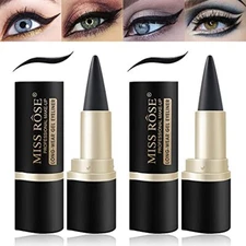 LOKFAR 2 Pcs Black Gel Cream Eyeliner Set Tool Smudge Proof and Waterproof Ma...
