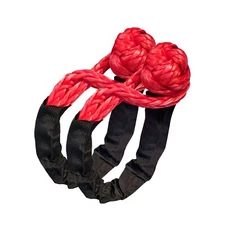 2 PCS 1/2'' x 22'' Synthetic Soft Shackle Tow Rope Recovery Strap 37,400LBS Red