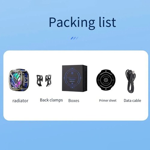 Magnetic & Back Clip RGB Mobile Phone Radiator for Tiktok Live Streaming (Gold) - Zdjęcie 9 z 9