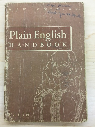 Plain English Handbook New Edition Walsh 2 Lot Educational Vintage Textbook - Foto 5 di 9