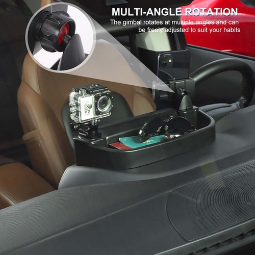 3in1 Dash Phone Holder & Camera Mount Storage Tray for 2021-24 Ford Bronco Sport - 第 5/11 張圖片