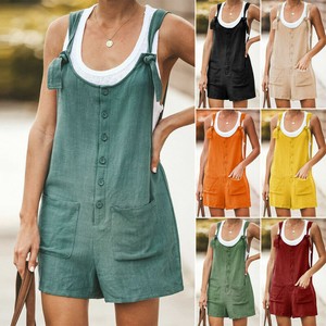 linen dungarees shorts