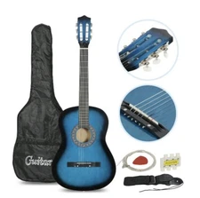 ZENY 01026 Beginner Acoustic Guitar Starter Kit - Blue