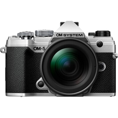 OM System OM-5 Mirrorless Camera with 12-45mm f/4 PRO Lens - Silver (USA)