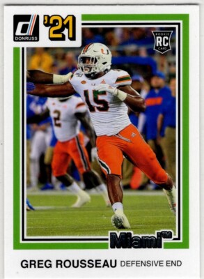 2021 Panini Chronicles Donruss Draft Picks Greg Rousseau No. 26 Miami